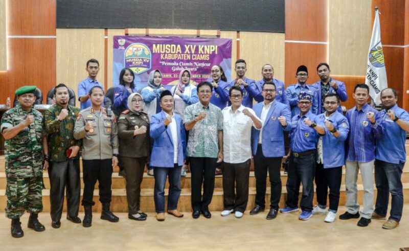 Poto bersama Musda KNPI Kabupaten Ciamis ke-XV (Doc, Asajabar.com).