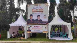 Posko Mudik Tina Wiryawati di Jalan Imabanagara Raya Ciamis Tepatnya di Dekat Gapura Selamat Datang.