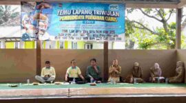 Kabid Pemanfaatan dan Pengendalian Sumber Daya Perikanan Disnakan Kabupaten Ciamis, Yanti Heryani saat menghadiri Temu Lapang PPC 2023.