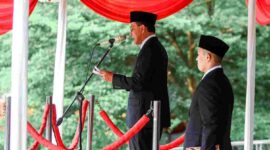 Bupati Ciamis Herdiat Sunarya saat memberikan sambutan.