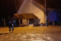 Bencana banjir di Ciamis akibat guyuran hujan.