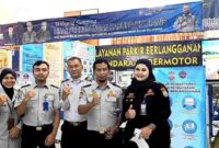 Pelayanan parkir berlangganan di Ciamis Creative Festival yang berlangsung di Islamic Center Ciamis.