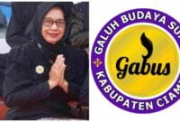 Ketua Galuh Budaya Sunda (Gabus) Kabupaten Ciamis, Hj. Tuti.