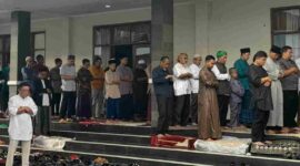 Jemaah Muhammadiyah Ciamis tengah melaksanakam salat idul adha.