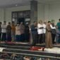 Jemaah Muhammadiyah Ciamis tengah melaksanakam salat idul adha.