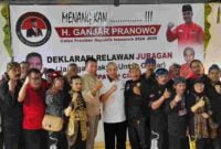 Deklarasi Relawan Juragan di Jambansari Ciamis, Kamis (3/8/2023).