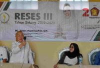 Hj. Tina Wiryawati menggelar Reses III Tahun Sidang 2022-2023 diwilayah Dusun Gunungsari Babakan, Desa Gunungsari, Kecamatan Sadananya, Kabupaten Ciamis, Rabu (9/8/2023).