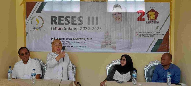 Hj. Tina Wiryawati menggelar Reses III Tahun Sidang 2022-2023 diwilayah Dusun Gunungsari Babakan, Desa Gunungsari, Kecamatan Sadananya, Kabupaten Ciamis, Rabu (9/8/2023).