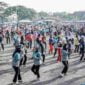 Kegiatan gerak jalan sehat dalam rangka memperingati Harhubnas 2023. 