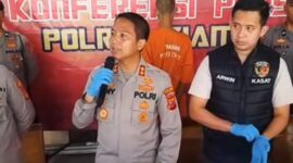 Polres Ciamis saat mengungkap kasus suami aniaya istri siri hingga meninggal dunia.