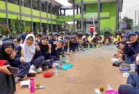 Kegiatan aksi bergizi di SMPN 2 Ciamis.