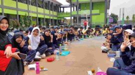 Kegiatan aksi bergizi di SMPN 2 Ciamis.