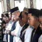 Ganjar Pranowo saat melakukan salat berjamaah di Ponpes Alquran Cijantung Ciamis.