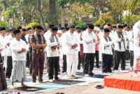 Pemkab Ciamis saat menggelar salat istisqa.