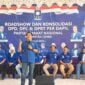 Ketua DPD PAN Kabupaten Ciamis, Yana Diana Putra saat memberikan sambutan di agenda Roadshow dan Konsolidasi DPD, DPC & DPRT Per Dapil PAN Caleg Dapil I di Gedung Puspitawati, Sabtu (18/11/2023)
