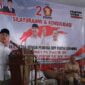 Iwan Bule saat menghadiri Silaturahmi dan Konsolidasi Partai Gerindra di RM Sukasenang Cijeunjing Ciamis, Minggu (26/11/2023).