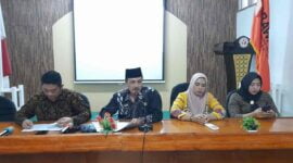 Bawaslu Kabupaten Ciamis tengab menggelar konferensi pers di Kantor Bawaslu, Selasa (19/12/2023).