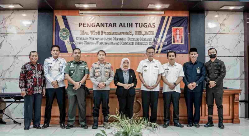 Acara pengantar alih tugas Vivi Purnamawati digelar di Ruang Sidang Utama PN Ciamis, Rabu (13/12/2023). 