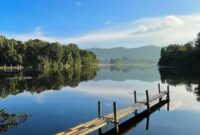 Lokasi wisata Situ Lengkong Panjalu Kabupaten Ciamis.