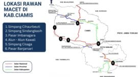 Rekayasa lalu lintas Dishub Ciamis.