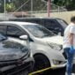 Barang bukti beberapa kendaraan roda 4 yang telah diamankan oleh Polisi.