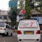 Salah satu Caleg DPR RI yang memasang APK dikendaraan plat kuning.