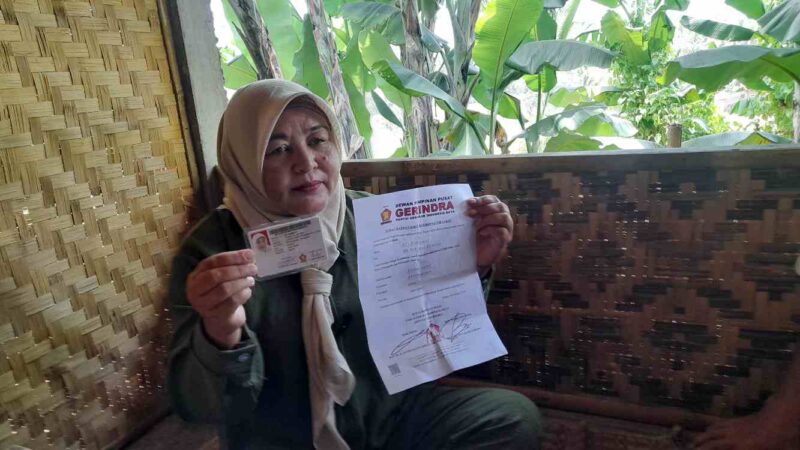 Koordinator saksi Partai Gerindra Kabupaten Ciamis, Eti Sumiati.