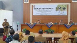 Sosialisasi Sekolah Lapang di Aula Kantor Dinas Pertanian Ciamis.
