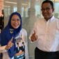 Caleg DPR RI Partai Nasdem Dapil Jabar X (Kuningan, Ciamis, Banjar dan Pangandaran) nomor urut 1, Farahdibha Tenrilemba bersama Capres, Anies Baswedan.