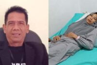 Ketua PPK Kecamatan Cimaragas, Nana Suryana (Kiri), Tatat Yuliati (40) petugas KPPS yang dilarikan ke RSUD Ciamis (kanan).