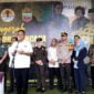 Bupati Ciamis, Herdiat Sunarya tengah berpidato usai arak-arakan menyambut kegembiraan atas diraihnya Anugerah Adipura Kencana.