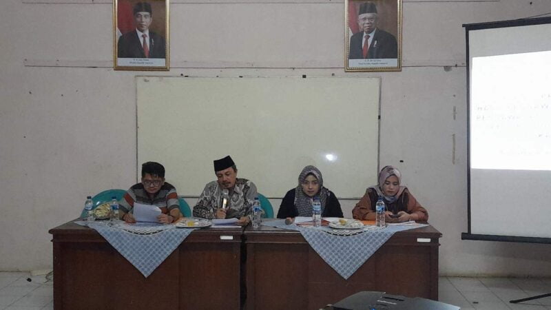 Konferensi Pers pengawasan Pemilu 2024 di Aula Bawaslu Ciamis.