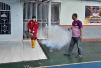 Aksi fogging di Lapas Kelas II B Ciamis.