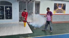 Aksi fogging di Lapas Kelas II B Ciamis.