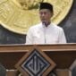 Bupati Ciamis, Dr. H. Herdiat Sunarya MM tengah memberikan pesan penting di Masjid Agung Ciamis.