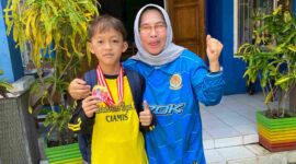 Siswa kelas 5 Sekolah Dasar Negeri 4 Ciamis, Feodora Javin Bintang Arasyid.