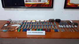 Barang bukti hasil penggeledahan di Lapas Kelas II B Ciamis.