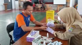 Pemeriksaan kesehatan massal Lapas Kelas II B Ciamis.