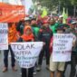 Aksi demo mebolak UU Tapera, (dok suara.com).