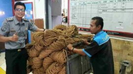 Ekspor coir net Lapas kelas IIB Ciamis ke Korea.