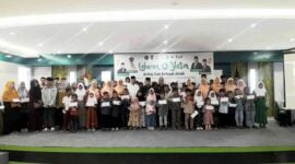 Kemenag Ciamia menggelar kegiatan Lebaran Yatim di Aula Kantor Kemenag.