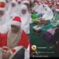 Video jemaah perempuan memakai ciput merah putih viral di media sosial.
