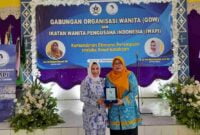 Ketua IWAPI Kabupaten Ciamis, Dr. Hj. Elly Resly Rachlan, S.Pd., MM dan Ketua GOW Kabupaten Ciamis, Dra. Hj. Talbiyah Munadi, M.H.