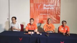 Partai Buruh saat menggelar pertemuan dengan awak media.