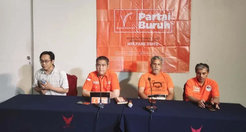 Partai Buruh saat menggelar pertemuan dengan awak media.