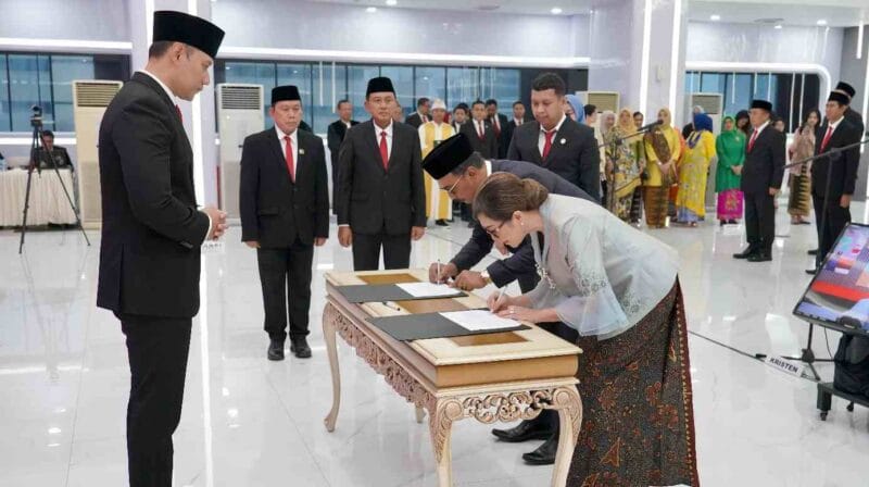 Menteri AHY lantik pejabat dilingkungan Kementerian.