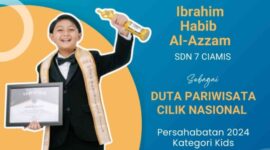 Siswa kelas 5 SDN 7 Ciamis, Ibrahim Habib Al-Azzam.