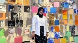 Alfira Oktaviani usung semilir ecoprint, fashion ramah lingkungan. (FOTO: Dok Pribadi Alfira)