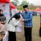 Pj. Bupati Ciamis Budi Waluya saat meninjau lokasi stand pelayanan publik.
