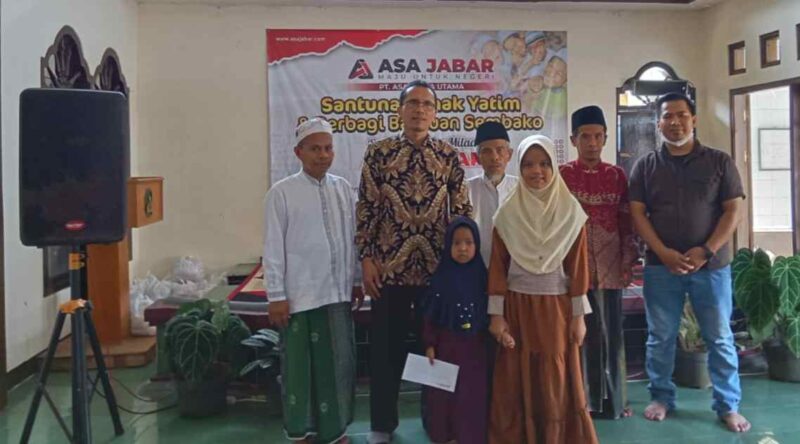 Santunan anak yatim dan berbagi bantuan sembako dalam rangka Milad Asa Jabar yang ke-2.